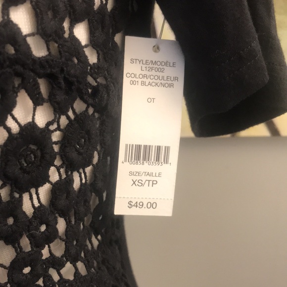 NWT Lord & Taylor front crochet & solid back shirt - Picture 3 of 5